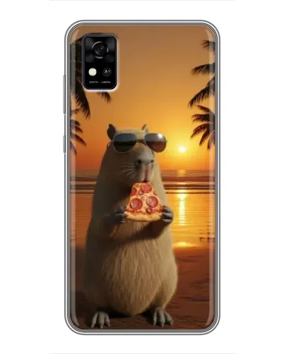 Чехол для ZTE Blade A31 с картинкой «Капибара с пиццей» Чехол для ZTE Blade A31 с картинкой «Капибара с пиццей»