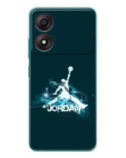 Чохол для ZTE Blade A34 з картинкою «Jordan Blue Fire» Чохол для ZTE Blade A34 з картинкою «Jordan Blue Fire»