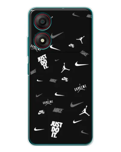 Чехол для ZTE Blade A34 с картинкой «Nike Black Pattern» Чехол для ZTE Blade A34 с картинкой «Nike Black Pattern»