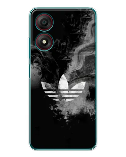 Чехол для ZTE Blade A34 с картинкой «Абстрактный дым Adidas»