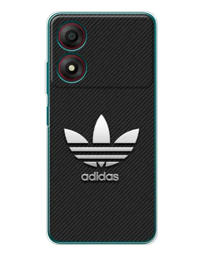 Чехол для ZTE Blade A34 с картинкой «Adidas Карбоновая текстура»