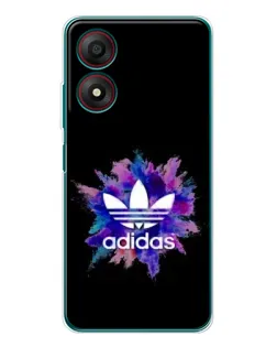 Чехол для ZTE Blade A34 с картинкой «Взрыв красок Adidas»