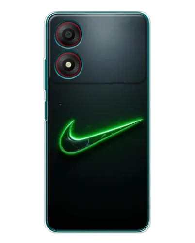 Чехол для ZTE Blade A34 с картинкой «Неоновый контур Nike»