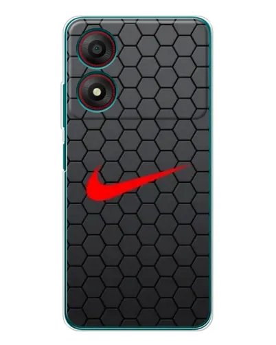 Чехол для ZTE Blade A34 с картинкой «Nike — карбоновая сетка»
