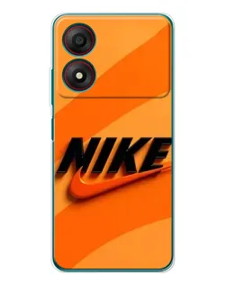Чехол для ZTE Blade A34 с картинкой «Оранжевый драйв Nike»