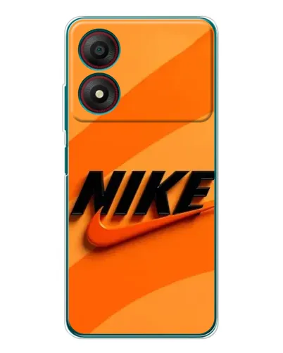 Чехол для ZTE Blade A34 с картинкой «Оранжевый драйв Nike»