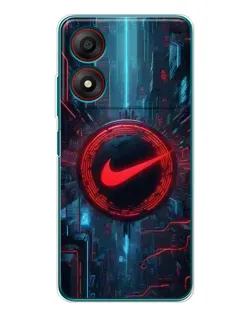 Чехол для ZTE Blade A34 с картинкой «Техногенный стиль Nike»