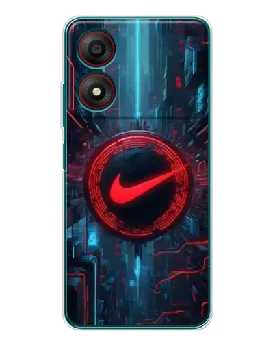 Чехол для ZTE Blade A34 с картинкой «Техногенный стиль Nike»
