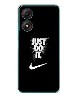 Чехол для ZTE Blade A34 с картинкой «Текстовый принт Nike»