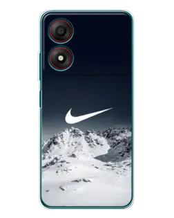 Чехол для ZTE Blade A34 с картинкой «Nike — зимние горы»