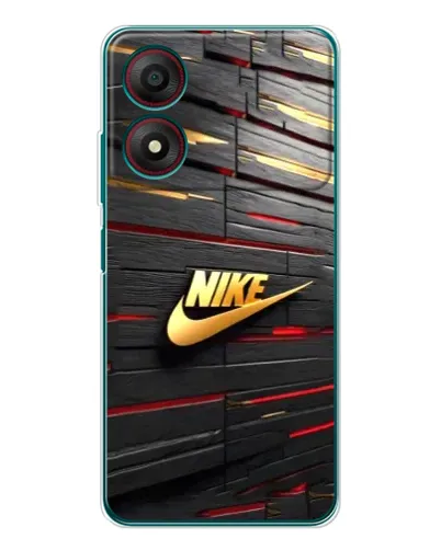 Чехол для ZTE Blade A34 с картинкой «Золотой Nike на металле»