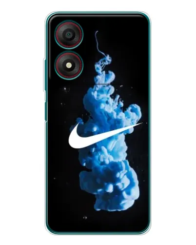 Чехол для ZTE Blade A34 с картинкой «Nike и синий дым»