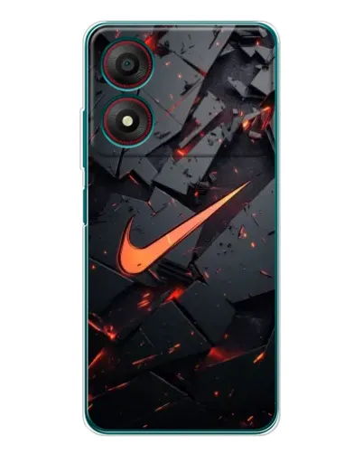 Чехол для ZTE Blade A34 с картинкой «Nike — эффект разломов»