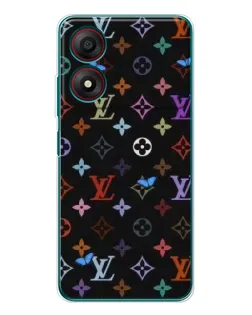 Чехол для ZTE Blade A34 с картинкой «Цветная монограмма LV»