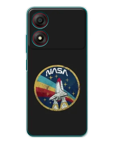 Чехол для ZTE Blade A34 с картинкой «NASA — эмблема миссии»