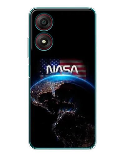 Чехол для ZTE Blade A34 с картинкой «Земля из космоса NASA»