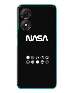 Чехол для ZTE Blade A34 с картинкой «NASA — технический принт»