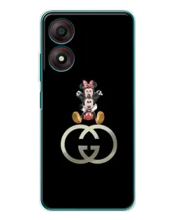 Чехол для ZTE Blade A34 с картинкой «Минни Маус на лого»