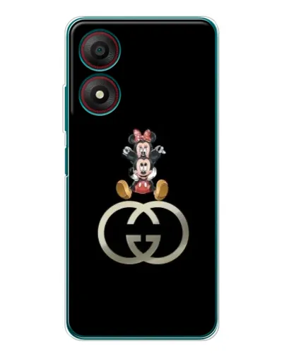 Чехол для ZTE Blade A34 с картинкой «Минни Маус на лого»