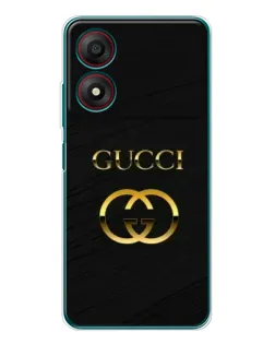 Чехол для ZTE Blade A34 с картинкой «Золотой логотип Gucci»