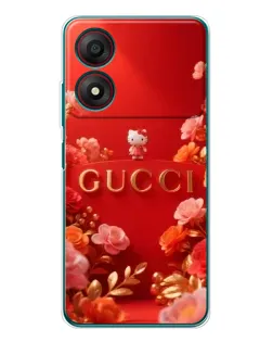 Чехол для ZTE Blade A34 с картинкой «Gucci — золотой сад»