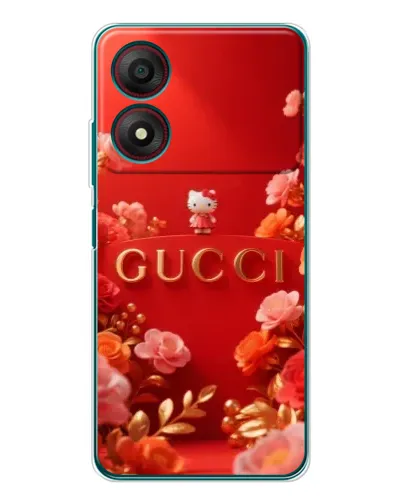 Чехол для ZTE Blade A34 с картинкой «Gucci — золотой сад»