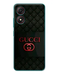 Чехол для ZTE Blade A34 с картинкой «Gucci — стеганый черный»