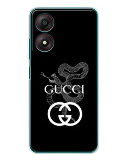 Чехол для ZTE Blade A34 с картинкой «Gucci — серебряная змея»