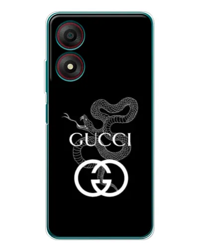 Чехол для ZTE Blade A34 с картинкой «Gucci — серебряная змея»