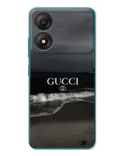 Чехол для ZTE Blade A34 с картинкой «Gucci — морской прибой»