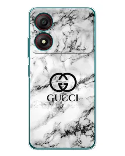 Чехол для ZTE Blade A34 с картинкой «Gucci — мраморный шик»