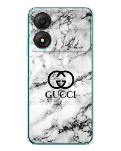 Чехол для ZTE Blade A34 с картинкой «Gucci — мраморный шик»
