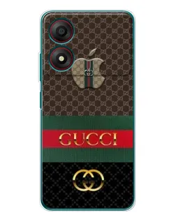 Чехол для ZTE Blade A34 с картинкой «Gucci — брендированный десерт»