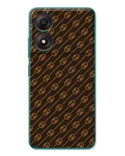 Чехол для ZTE Blade A34 с картинкой «Gucci — золотые диагонали»