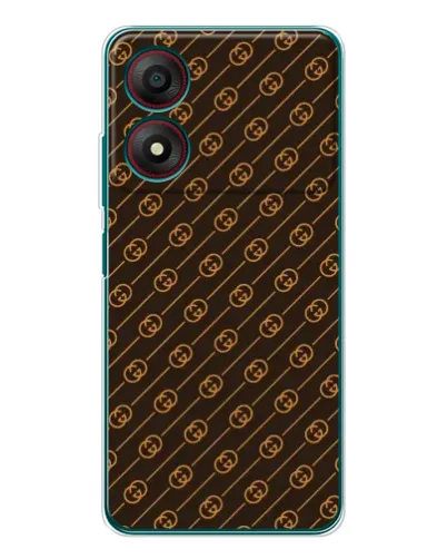 Чехол для ZTE Blade A34 с картинкой «Gucci — золотые диагонали»