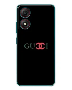 Чехол для ZTE Blade A34 с картинкой «Gucci — красный градиент»
