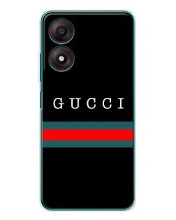 Чехол для ZTE Blade A34 с картинкой «Gucci — красный пояс»