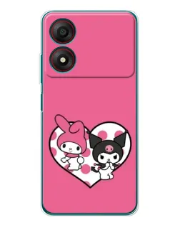 Чехол для ZTE Blade A34 с картинкой «Kuromi и My Melody» Чехол для ZTE Blade A34 с картинкой «Kuromi и My Melody»