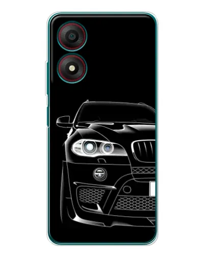 Чехол для ZTE Blade A34 с картинкой «Темный силуэт BMW»