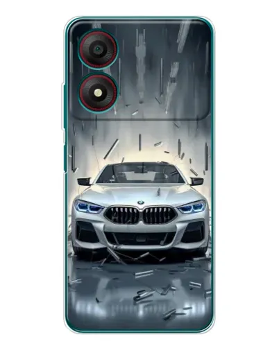 Чехол для ZTE Blade A34 с картинкой «BMW в свете фар»