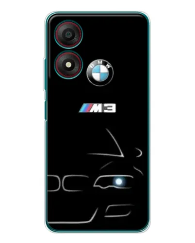 Чехол для ZTE Blade A34 с картинкой «Минималистичный принт BMW M3»
