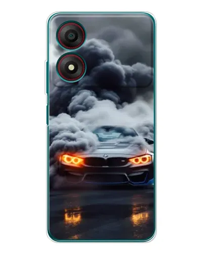 Чехол для ZTE Blade A34 с картинкой «BMW в дыму»