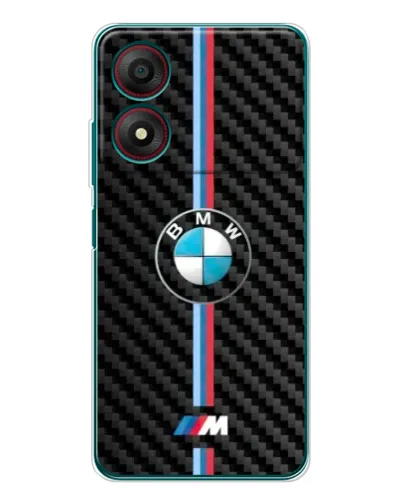 Чехол для ZTE Blade A34 с картинкой «Эмблема BMW и карбон»