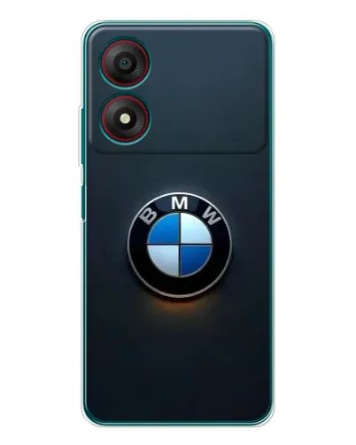 Чехол для ZTE Blade A34 с картинкой «Логотип BMW — минимализм»