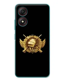 Чохол для ZTE Blade A34 з картинкою «PUBG — помаранчевий градієнт»