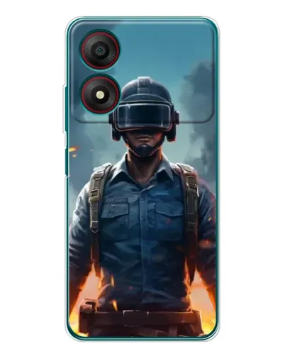 Чохол для ZTE Blade A34 з картинкою «PUBG — реалістичний герой»