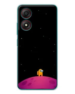 Чохол для ZTE Blade A34 з картинкою «Самотній герой на планеті»