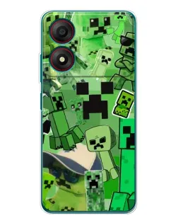 Чохол для ZTE Blade A34 з картинкою «Кріпери Minecraft»