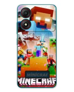 Чохол для ZTE Blade A34 з картинкою «Minecraft герої гри»