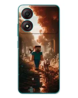 Чохол для ZTE Blade A34 з картинкою «Стів у лісі» Чохол для ZTE Blade A34 з картинкою «Стів у лісі»